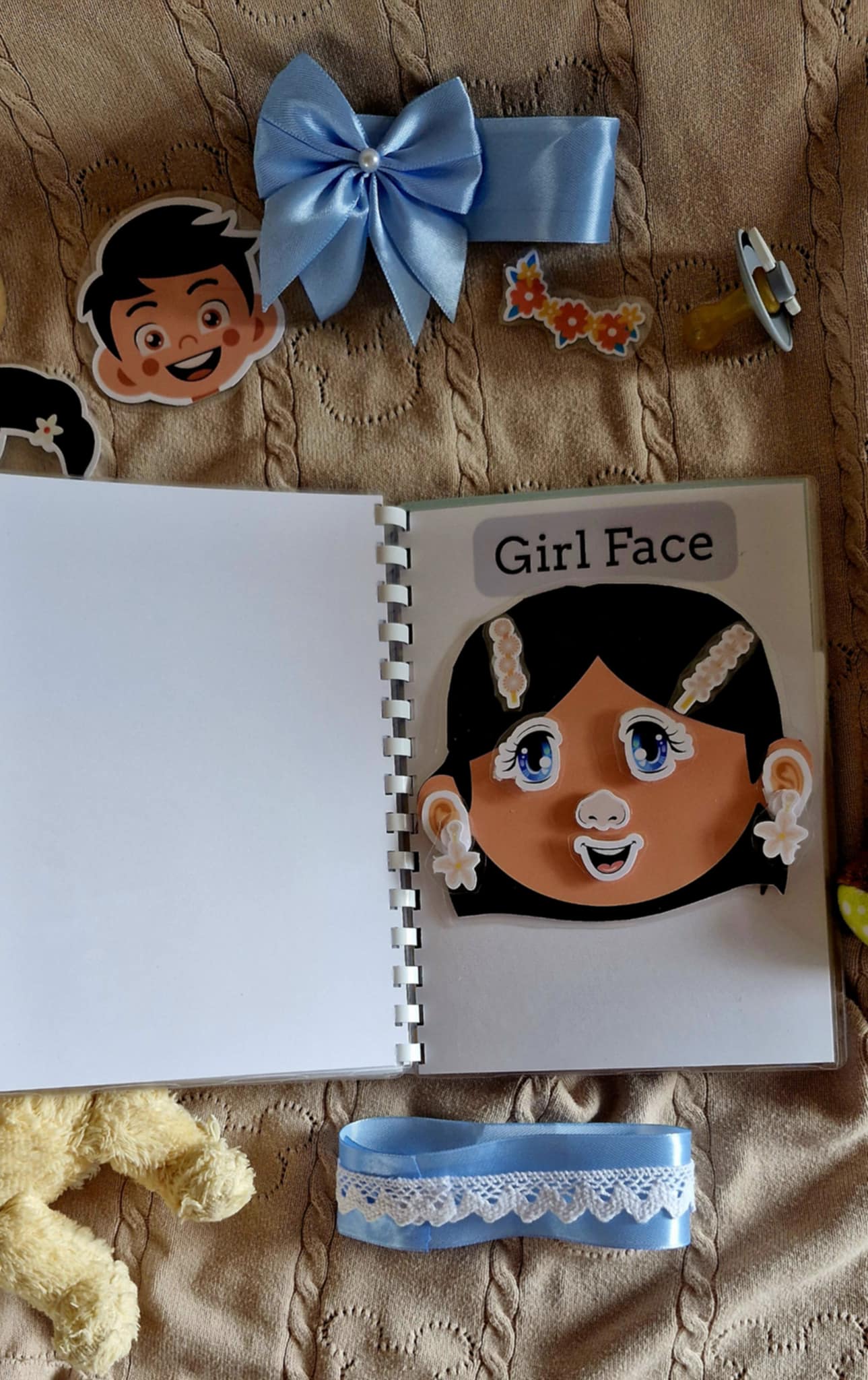 Handgemachtes Baby Klettbuch – Montessori Lernspiele, Puzzles & Zeichnen mit Punkten klettbuch baby montessori kleinkind